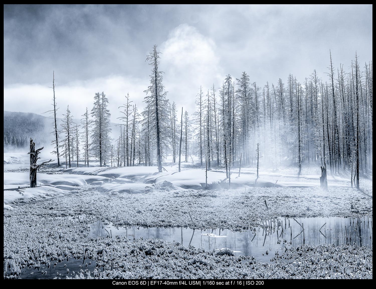 Fine Art Landscape Photography - A frigid morning in Yellowstone National Park