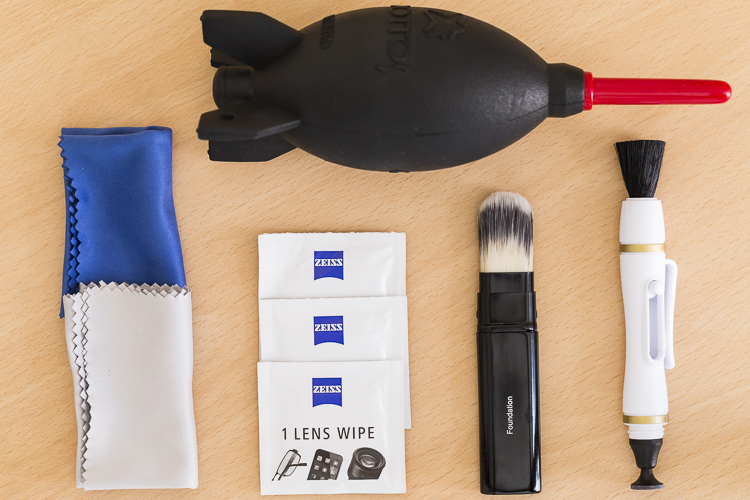 An overview of essential cleaning items.